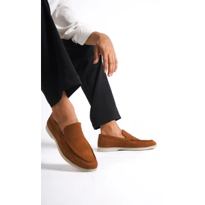 Hakiki Deri -MBKRY22103TB Taba Nubuk Erkek Loafer