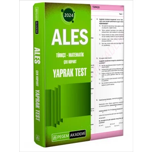 Pegem Akademi Yayıncılık 2024 ALES Çek Kopart Yaprak Test