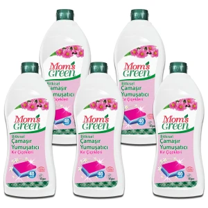 Mom's Green 5 'li Set Bitkisel Kır Çiçekleri Çamaşır Yumuşatıcı 200 Yıkama ( 750 ml x 5 Adet )