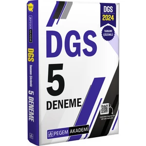 Pegem Akademi Yayıncılık 2024 DGS Tamamı Çözümlü 5 Deneme