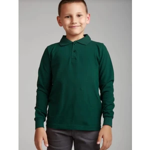 Unisex Çocuk Uzun Kol Polo Yaka Okul T-Shirt