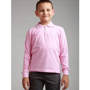 Unisex Çocuk Uzun Kol Polo Yaka Okul T-Shirt