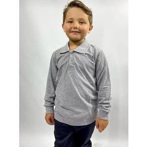 Unisex Çocuk Uzun Kol Polo Yaka Okul T-Shirt