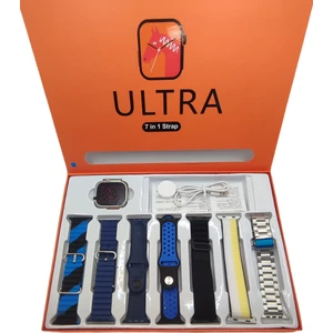 Eco Center Watch 8 Ultra 7 In 1 Akıllı Saat 7 Kordonlu Takvim Spor Whatsapp Menülü 7in1
