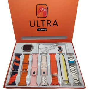 Eco Center  Watch 8 Ultra2 7 In 1 Akıllı Saat 7 Kordonlu Takvim Spor Whatsapp Menülü 7in1