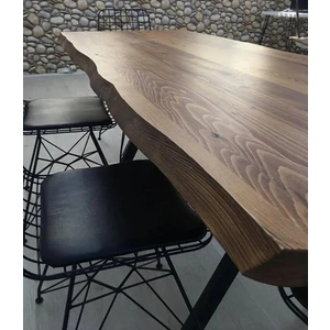 Enjoy Life Tasarım 6 Kişilik Yemek Masası 100X200 Lüx Masa Kütük Masa Vakko Ayak