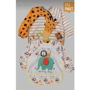 Sıvı Geçirmez Mama Önlüğü 6-24 Ay Uyumlu Uzun Kollu