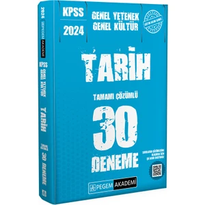 Pegem Akademi Yayıncılık 2024 KPSS Genel Kültür Genel Yetenek Tarih 30 Deneme