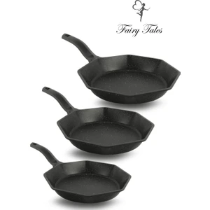 Thermo Taban Elit Premium Sekizgen tava, 3 lü tava seti. 20cm 24cm 28cm. Tava, Tava seti, Döküm tava, Granit tava.