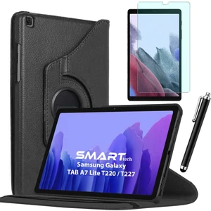 Samsung Galaxy Tab A7 Lite T220 T227 Kılıf Ekran Koruyucu Kalem Set