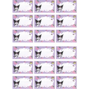 EyER Shoping Kuromi Kitap Defter Okul Etiketi 48 Adet Kesimli(Ad-Soyad Istekli)