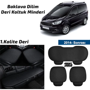 STS Oto Aksesuar Ford Courier 2014 Sonrası Siyah Deri Oto Koltuk Minderi