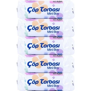 Kumsal Mutfak Canhome Çöp Torbası Şeffaf Mini Boy 40'lı 5'li