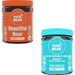 Vita Bear Strong Hair 60 Gummy & Beautiful Bear 60 Gummy