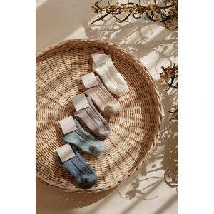 Babybek Collection Erkek Çocuk 5'li Patik Çorap(1 Yaş Sonrası Taban Kaydırmazlı)
