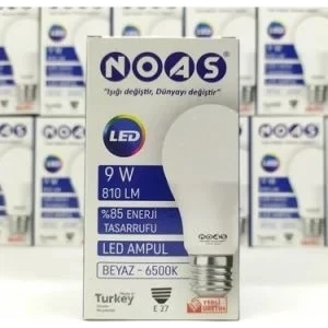 9 W LED Ampul Beyaz 6500K 10LU Paket