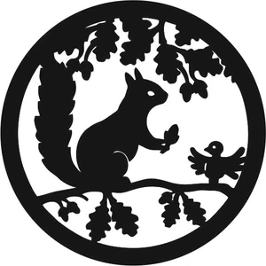 Dekor Treni Sincap Dekoratif Ahşap Duvar Dekoru