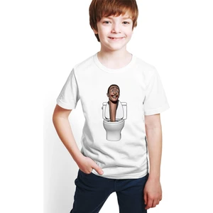 Skibidi Toilet Baskılı Unisex Çocuk Tişört H01