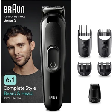 Braun Series 3 MGK3410 Hepsi Bir Arada Şekillendirme Seti, 6’sı 1 Arada Erkek Bakım