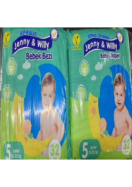 Jenny & Willy Bebek Bezi Junıor 12 - 25 kg  32 x 2 64'lü