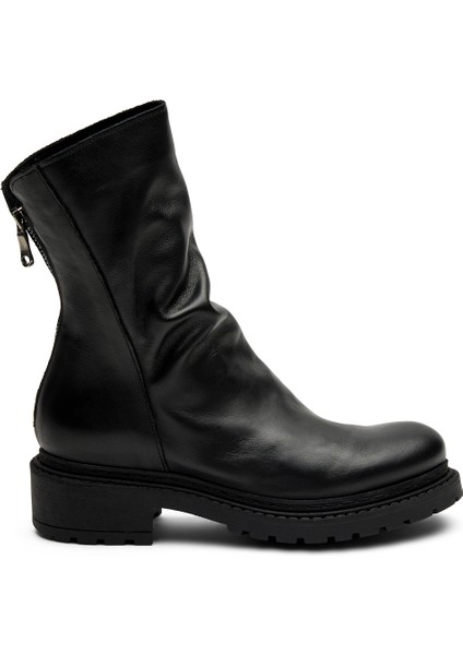 Kadın Bot 84L1 Frau Calf Biket Boot Nero