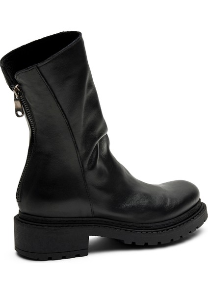 Kadın Bot 84L1 Frau Calf Biket Boot Nero