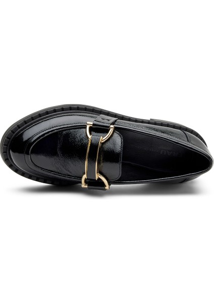 Kadın Oxford/ayakkabı 97U4 Frau Naplack Mocassin Nero