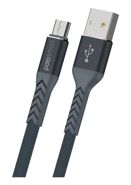 PBS401 Micro USB Hızlı Şarj Kablosu 1.2m Siyah