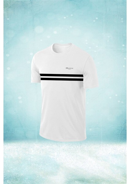 Erkek Beyaz Dri-Fit Kumaş Baskısız Yuvarlak Yaka Kısa Kol T-Shirt S-3xl