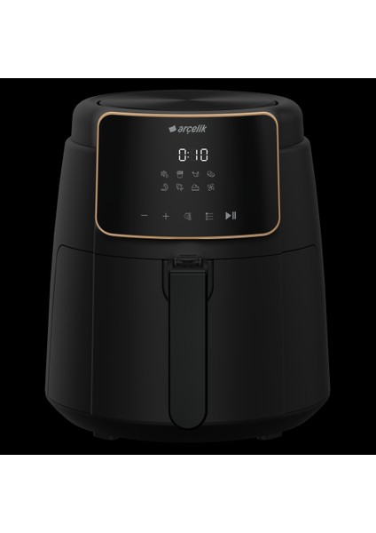 Airfryer L, 3.9 Lt 1500 W 8 Programlı Yağsız Sıcak Hava Fritözü, Siyah