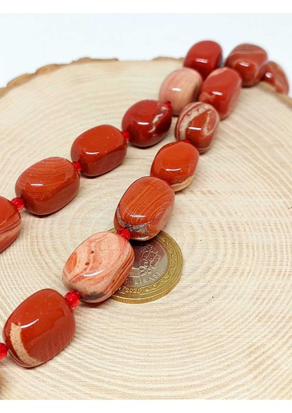 Jasper Taşı Şekilli Yarım Dizi (39825) (18 cm Uzunluğundadır) fiyatları