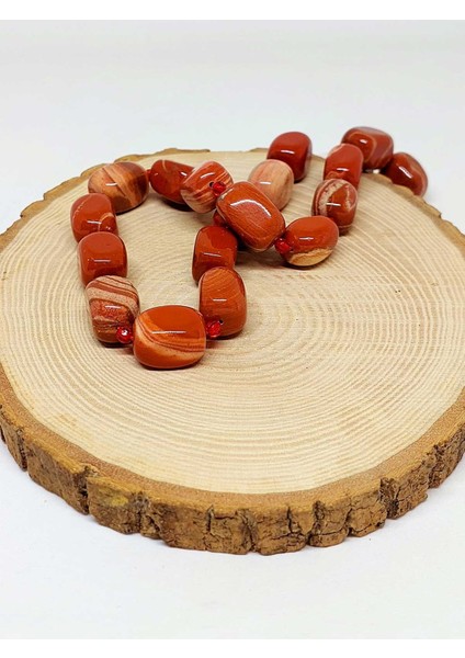 Jasper Taşı Şekilli Yarım Dizi (39825) (18 cm Uzunluğundadır) modelleri