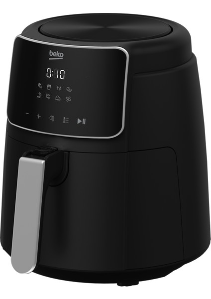 Airfryer L, 3.9 Lt 1500 W 8 Programlı Yağsız Sıcak Hava Fritözü, Siyah