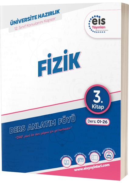 Eis Yayınları YKS DAF Fizik 3. Kitap Mavi Seri Ders Anlatım Föyü