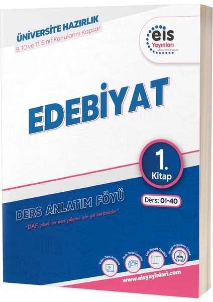 Eis Yayınları YKS DAF Edebiyat 1. Kitap Mavi Seri Ders Anlatım Föyü