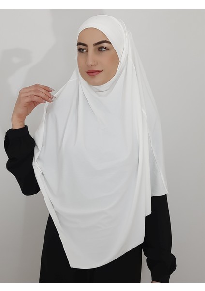 Sufle Hazır Baglamalı Büyük Esarp Hijap Hac Umre Icin Uygundur Sandy Kumas