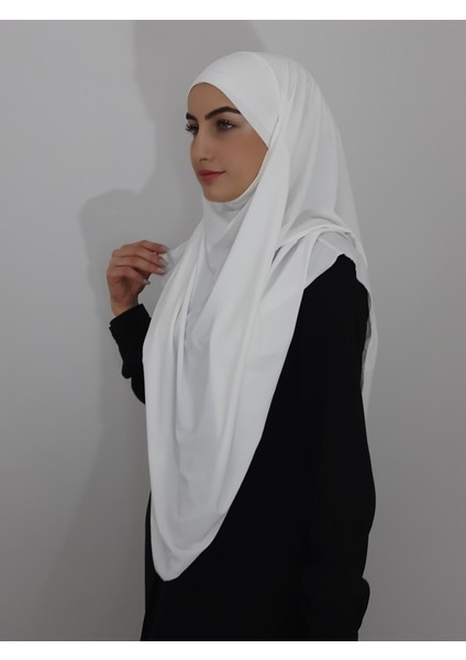 Sufle Hazır Baglamalı Büyük Esarp Hijap Hac Umre Icin Uygundur Sandy Kumas