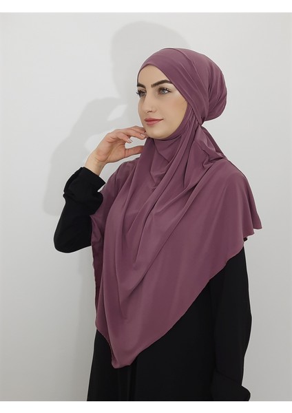 Sufle Hazır Baglamalı Büyük Esarp Hijap Hac Umre Icin Uygundur Sandy Kumas