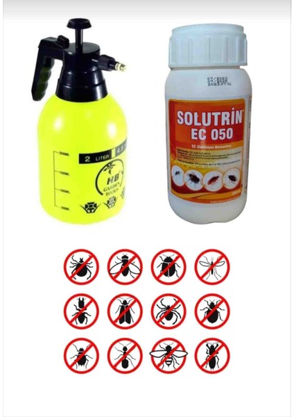 Bahçe Ilaçlama Seti/gelişmiş Uçan Yürüyen Haşerelerde Etkili/solutrin EC050 250ML/2LT Ilaçlama Pompa