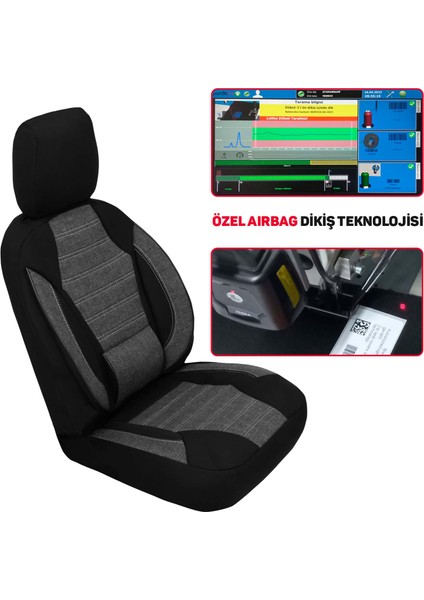 Audi A5 Uyumlu Ortopedik Koltuk Kılıfı Keten 1+1 Set