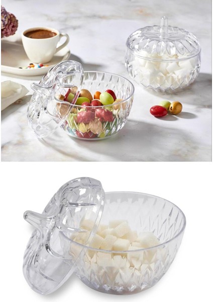 2'Li Mika Dekoratif Şekerlik Lokumluk Seti