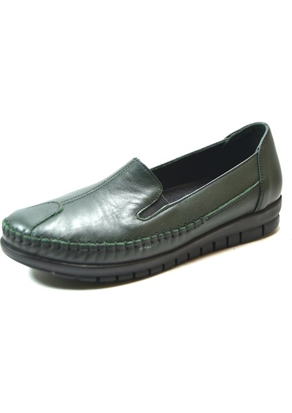 41 Hakiki Deri Yeşil Ortopedik Kadın Anne Ayakkabı fiyatları