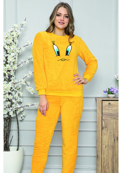 Kadın Kışlık Peluş Pijama Takımı Tweety Takım 8170 fiyatları