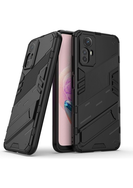 Xiaomi Redmi Note 12S 4g Matrix Serisi Armor Standlı Perfect Koruma Kılıf - Siyah AL3416