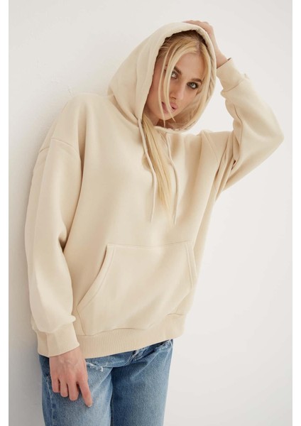 Kadın Sweatshirt Bej 23K0090K1 fiyatları
