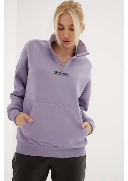 Kadın Sweatshirt Lila 23K0184K1