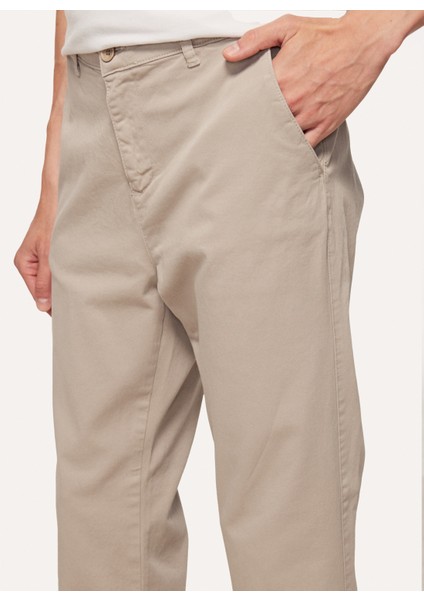 Normal Bel Dar Paça Gri Erkek Chino Pantolon F3WM-PNT902