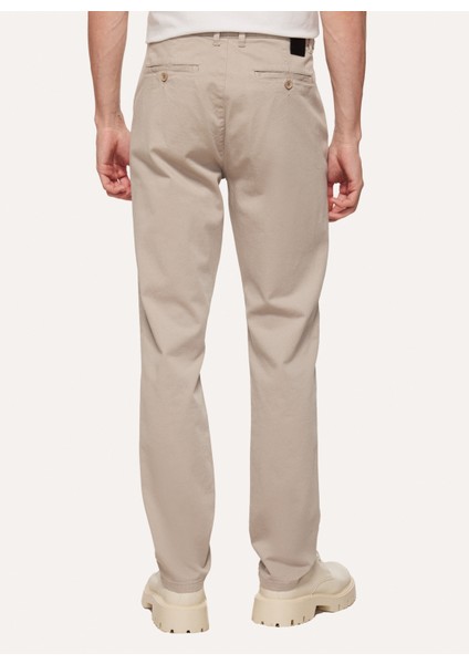 Normal Bel Dar Paça Gri Erkek Chino Pantolon F3WM-PNT902