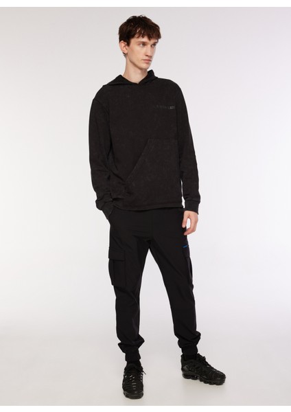 Lastikli Bel Lastikli Paça Loose Fit Siyah Erkek Kargo Pantolon B3WM-PNT60 fiyatları