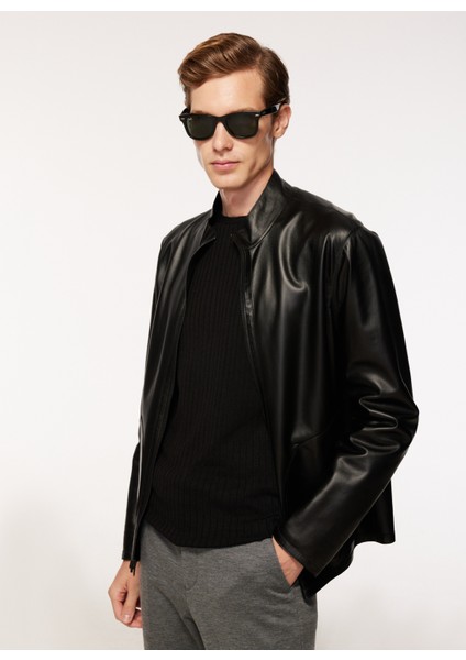 Siyah Erkek Deri Mont F3WM-MNT108 modelleri